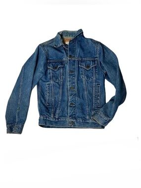GAP PIONEER Blue Denim Trucker Jacket Jean Jacket Vintage 1980s Mens Size 34
